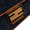 Fendi Zucca Embroidered Denim Baguette Satchel Secondhand