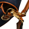 Fendi Zucca Embroidered Denim Baguette Satchel Secondhand