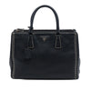 Prada Medium City Calf Hand Stitched Galleria Double Zip Satchel Secondhand