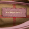Burberry Small House Check Canvas Trimmed Grained Calfskin Buckle Crossbody Secondhand