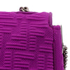 Fendi Zucca Embossed Technical Fabric Chain Midi Baguette Secondhand