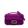 Fendi Zucca Embossed Technical Fabric Chain Midi Baguette Secondhand