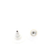 Chanel CC Brass and Strass Round Push Back Earrings Secondhand