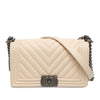 Chanel Old Medium Chevron Caviar Boy Flap Secondhand