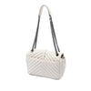 Saint Laurent Medium Chevron Calfskin Monogram Envelope Bag Secondhand