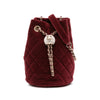 Chanel Mini Velvet Crystal Pearl Crush Bucket Bag Secondhand