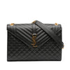 Saint Laurent Large Grain De Poudre Triquilt Monogram Envelope Bag Secondhand