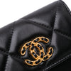 Chanel Lambskin 19 Flap Coin Purse With Chain Secondhand