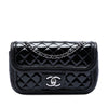 Chanel Small Quilted Patent and Lambskin Trimmed Classic Twist Flap Secondhand