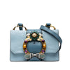 Miu Miu Goatskin Madras Soft Calf Crystal Embellished Crossbody Secondhand