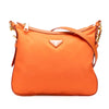 Prada Saffiano Trimmed Tessuto Zip Top Crossbody Secondhand