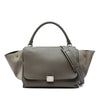 Celine Medium Calfskin and Suede Trapeze Satchel Secondhand