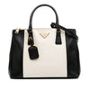 Secondhand Prada Medium Bicolor Saffiano Lux Galleria Double Zip Satchel