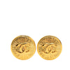 Secondhand Chanel Gold Plated CC Round Clip on Earrings