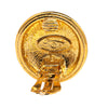 Secondhand Chanel Gold Plated CC Round Clip on Earrings