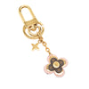 Louis Vuitton Gold Plated Monogram Blooming Flowers Bag Charm and Key Holder Secondhand