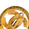 Chanel CC Gold Plated Round Clip on Earrings Secondhand