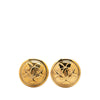 Chanel Gold Plated CC Quilted Clip on Earrings Secondhand