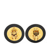Secondhand Chanel Resin Quilted CC Button Clip On Earrings