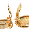 Secondhand Chanel Gold Plated CC Round Clip On Earrings