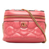 Gucci Mini GG Marmont Matelasse Calfskin Top Handle Vanity Chain Bag Secondhand