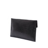 Saint Laurent Croc Embossed Leather Uptown Pouch Secondhand