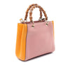 Gucci Mini Bicolor Calfskin Bamboo Shopper Satchel Secondhand