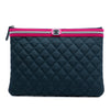 Chanel Medium Quilted Nylon Fluo Boy O Case Clutch Secondhand