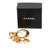 Chanel CC Gold Plated Five Charm Ring Brooch Secondhand