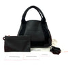 Balenciaga Calfskin Perforated Navy Cabas Tote XS Secondhand