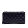 Chanel CC Quilted Caviar Zip Around Long Wallet Secondhand