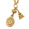 Chanel CC Gold Plated Medallion and Pagoda Pendant Necklace Secondhand