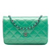 Chanel CC Quilted Patent Wallet On Chain Secondhand