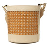 Bvlgari Wicker and Calfskin Serpenti Forever Bucket Bag Secondhand