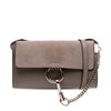 Chloé Mini Calfskin and Suede Faye Chain Crossbody Secondhand