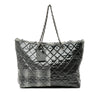 Chanel Large Quilted Tweed and Vinyl Funny Patchwork Tote Secondhand