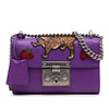Secondhand Gucci Small Embroidered Calfskin Tiger Strawberry Padlock Crossbody