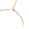 Dior Gold Plated Strass CD Logo Pendant Necklace Secondhand