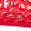 Miu Miu Croc Embossed Patent Wallet On Chain Secondhand