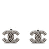 Chanel CC Brass Perforated Clip On Earrings Secondhand