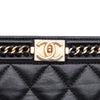 Chanel Quilted Calfskin Chain Around Boy Wallet On Chain Secondhand