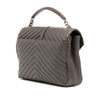 Saint Laurent Large Chevron Sheepskin Monogram College Bag Secondhand