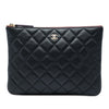 Chanel Small Quilted Caviar O Case Clutch Secondhand