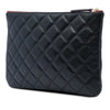 Chanel Small Quilted Caviar O Case Clutch Secondhand