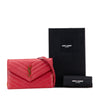 Saint Laurent Grain De Poudre Chevron Monogram Envelope Wallet on Chain Secondhand