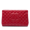 Chanel CC Quilted Caviar Frame Clutch Secondhand