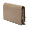 Saint Laurent Small Croc Embossed Leather Monogram Kate Tassel Wallet on Chain Secondhand