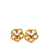 Chanel Gold Plated CC Chain Link Clip On Earrings Secondhand