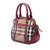 Burberry Small Leather Trimmed House Check Canvas Bridle Orchard Satchel Secondhand