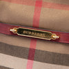 Burberry Small Leather Trimmed House Check Canvas Bridle Orchard Satchel Secondhand